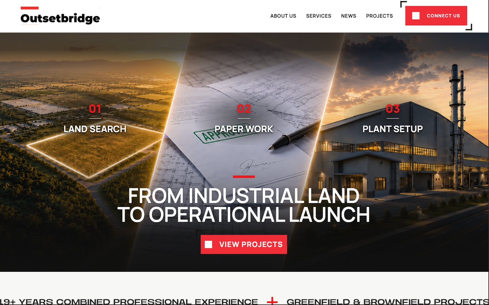 Outset Bridge website homepage